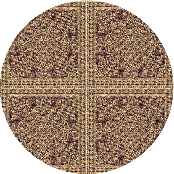Square Machine Washable Transitional Brown Sand Brown Rug in a Living Room, wshpat3729brn