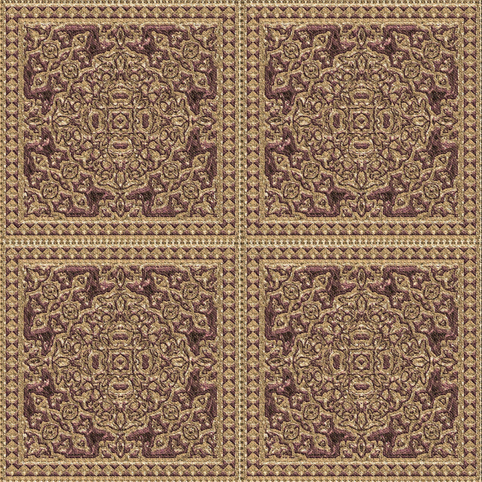 Round Machine Washable Transitional Brown Sand Brown Rug, wshpat3729brn