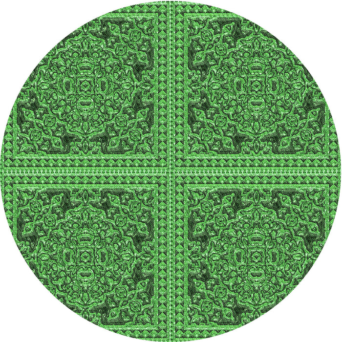 Square Machine Washable Transitional Neon Green Rug in a Living Room, wshpat3729grn