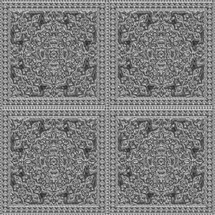 Round Machine Washable Transitional Dark Gray Rug, wshpat3729gry