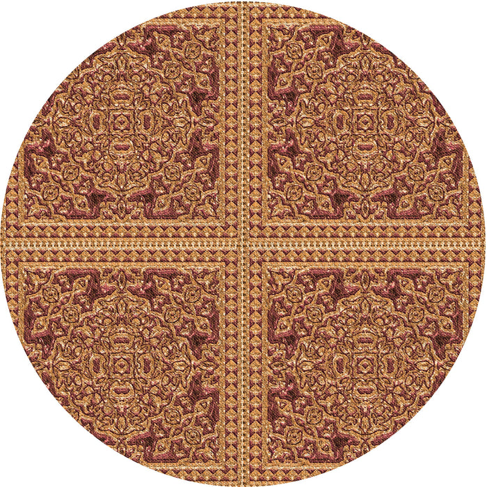 Square Machine Washable Transitional Orange Rug in a Living Room, wshpat3729org