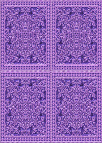 Machine Washable Transitional Purple Rug, wshpat3729pur