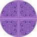 Square Machine Washable Transitional Purple Rug in a Living Room, wshpat3729pur