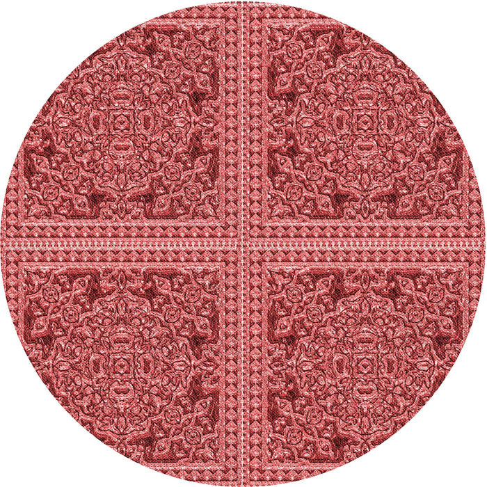 Square Machine Washable Transitional Red Rug in a Living Room, wshpat3729rd