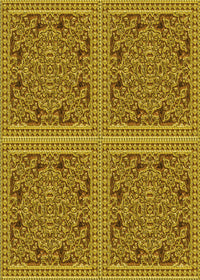 Machine Washable Transitional Saddle Brown Rug, wshpat3729yw