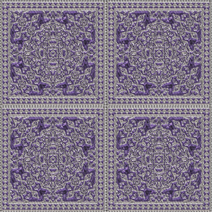 Sideview of Patterned Purple Abstract Machine Washable Rug, wshpat3729