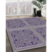 Patterned Purple Abstract Machine Washable Rug in a Family Room, wshpat3729