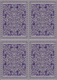 Patterned Purple Abstract Machine Washable Rug, wshpat3729