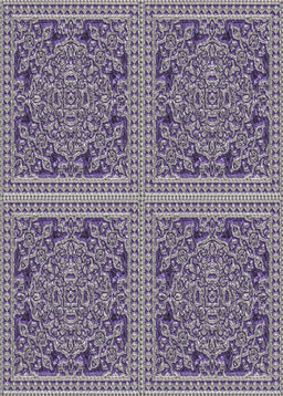 Patterned Purple Abstract Machine Washable Rug, wshpat3729