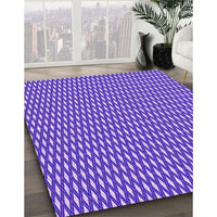 Patterned Bright Lilac Purple Rug, pat373pur