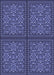 Patterned Blue Rug, pat3730blu