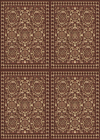 Machine Washable Transitional Bronze Brown Rug, wshpat3730brn