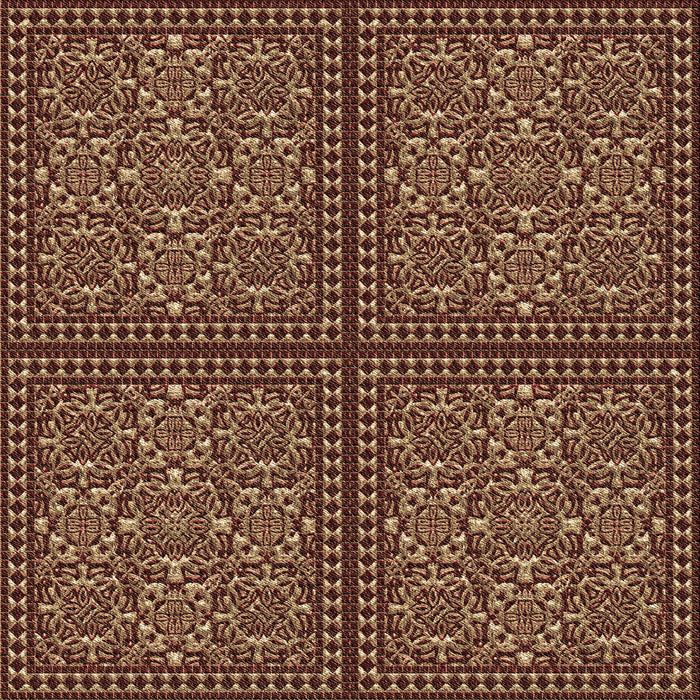 Round Machine Washable Transitional Bronze Brown Rug, wshpat3730brn