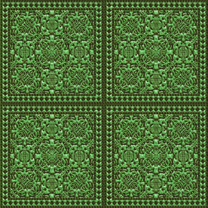 Round Patterned Dark Forest Green Rug, pat3730grn