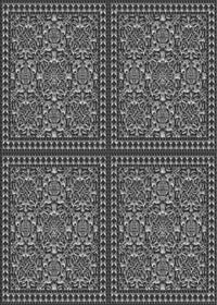 Machine Washable Transitional Gunmetal Gray Rug, wshpat3730gry