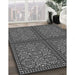 Machine Washable Transitional Gunmetal Gray Rug in a Family Room, wshpat3730gry