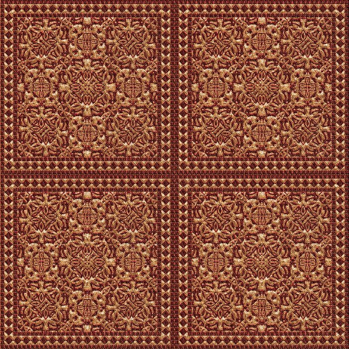 Round Machine Washable Transitional Orange Rug, wshpat3730org