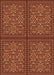 Patterned Orange Rug, pat3730org