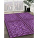 Patterned Purple Rug in Family Room, pat3730pur