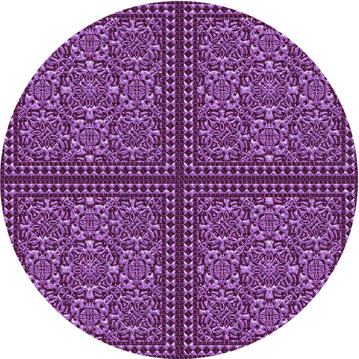 Square Machine Washable Transitional Purple Rug in a Living Room, wshpat3730pur
