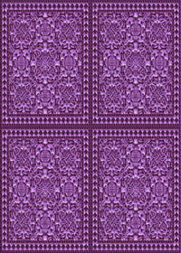 Machine Washable Transitional Purple Rug, wshpat3730pur