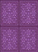 Machine Washable Transitional Purple Rug, wshpat3730pur