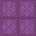 Round Patterned Purple Rug, pat3730pur