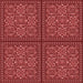 Round Patterned Cranberry Red Rug, pat3730rd