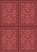 Patterned Cranberry Red Rug, pat3730rd