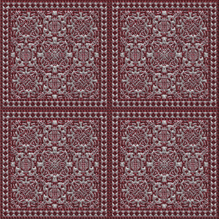 Sideview of Machine Washable Transitional Deep Red Rug, wshpat3730