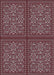 Patterned Deep Red Novelty Rug, pat3730