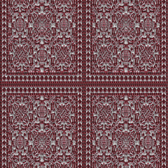 Patterned Deep Red Novelty Rug, pat3730