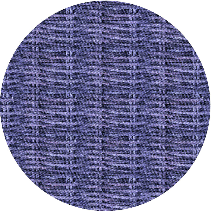 Square Machine Washable Transitional Medium Slate Blue Rug in a Living Room, wshpat3731blu