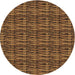 Square Machine Washable Transitional Bakers Brown Rug in a Living Room, wshpat3731brn