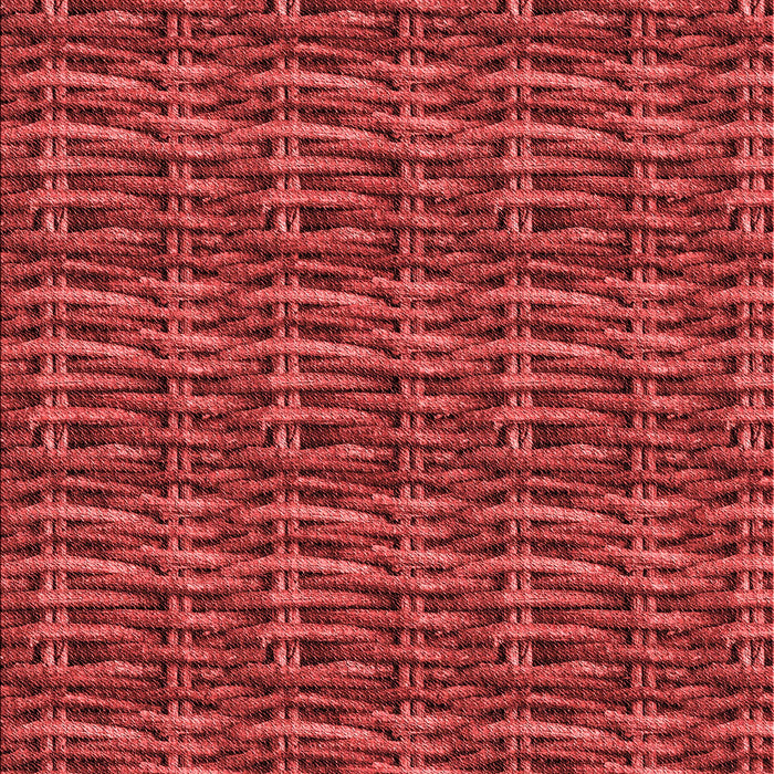 Patterned Tomato Red Rug, pat3731rd