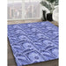 Patterned Sky Blue Rug in Family Room, pat3732blu