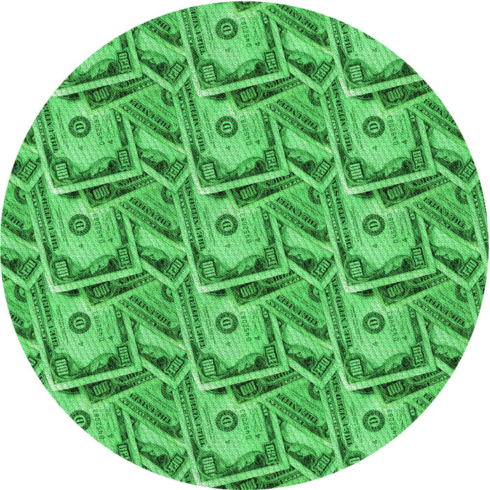 Square Machine Washable Transitional Neon Green Rug in a Living Room, wshpat3732grn
