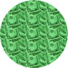 Square Machine Washable Transitional Neon Green Rug in a Living Room, wshpat3732grn