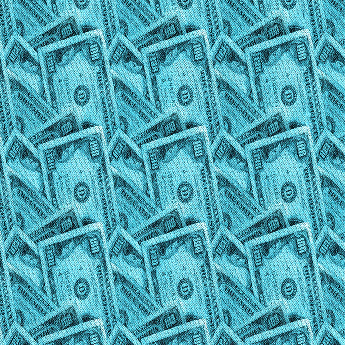 Patterned Dark Cyan Green Rug, pat3732lblu