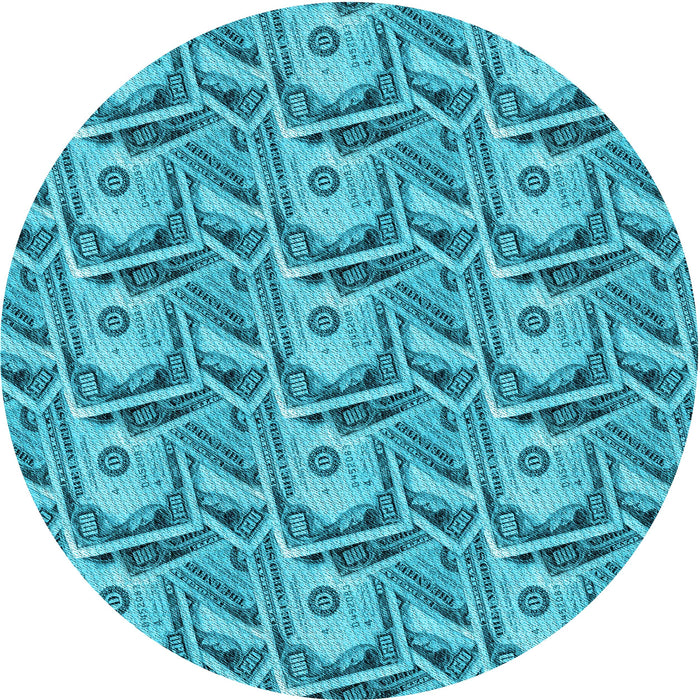 Square Patterned Dark Cyan Green Rug, pat3732lblu