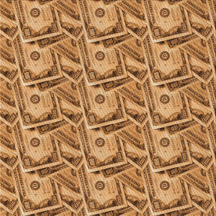 Round Patterned Orange Rug, pat3732org