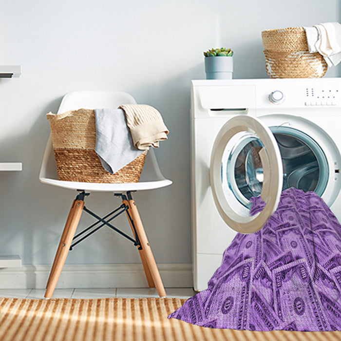 Machine Washable Transitional Violet Purple Rug in a Washing Machine, wshpat3732pur