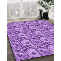 Patterned Violet Purple Rug, pat3732pur