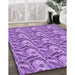 Patterned Violet Purple Rug in Family Room, pat3732pur