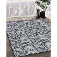 Patterned Gray Novelty Rug, pat3732