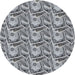 Sideview of Patterned Gray Novelty Rug, pat3732