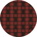 Square Patterned Red Brown Rug, pat3734brn