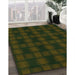 Patterned Army Green Rug in Family Room, pat3734grn