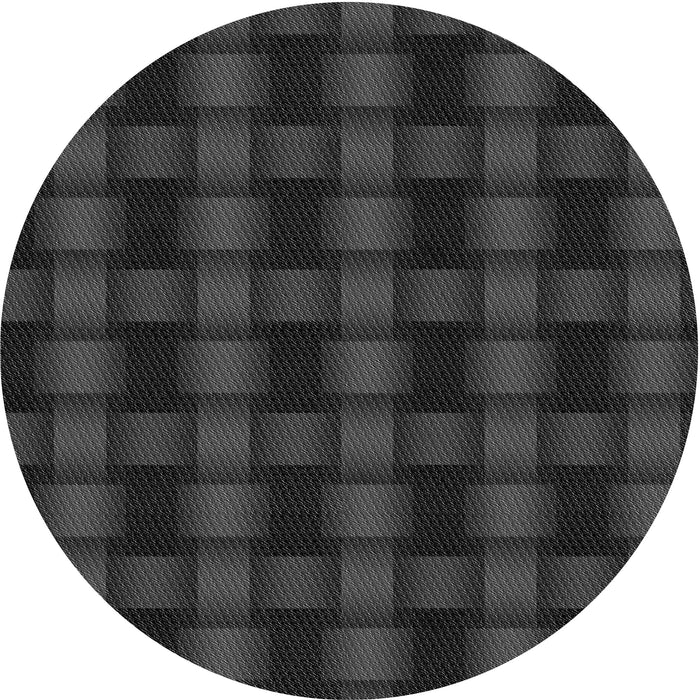 Square Patterned Midnight Gray Rug, pat3734gry