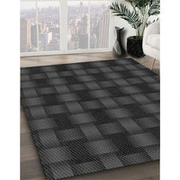 Patterned Midnight Gray Rug, pat3734gry